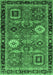 Machine Washable Abstract Emerald Green Modern Area Rugs, wshabs4086emgrn