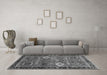 Machine Washable Abstract Gray Modern Rug in a Living Room,, wshabs4086gry