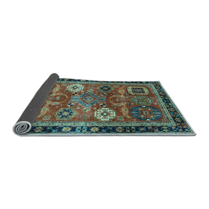 Sideview of Abstract Light Blue Modern Rug, abs4086lblu
