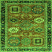 Square Abstract Green Modern Rug, abs4086grn