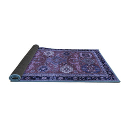 Sideview of Abstract Blue Modern Rug, abs4086blu