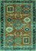 Abstract Turquoise Modern Rug, abs4086turq