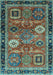 Abstract Light Blue Modern Rug, abs4086lblu