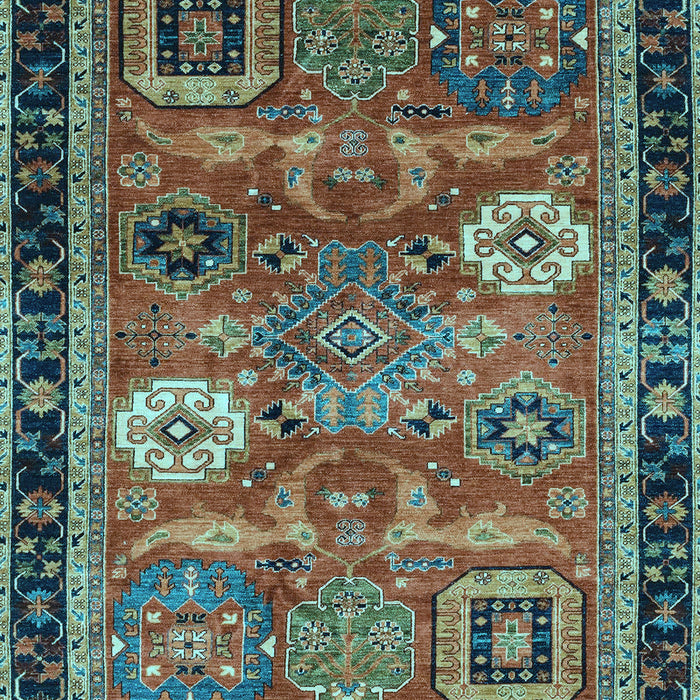 Abstract Light Blue Modern Rug, abs4086lblu