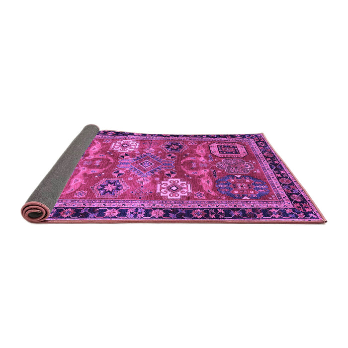 Sideview of Abstract Purple Modern Rug, abs4086pur