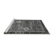 Sideview of Machine Washable Abstract Gray Modern Rug, wshabs4086gry