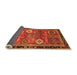 Sideview of Abstract Orange Modern Rug, abs4086org