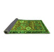 Sideview of Abstract Green Modern Rug, abs4086grn