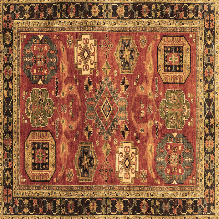 Square Abstract Brown Modern Rug, abs4086brn