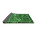 Sideview of Abstract Emerald Green Modern Rug, abs4086emgrn