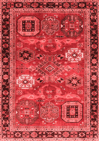 Abstract Red Modern Rug, abs4086red