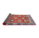 Sideview of Abstract Fire Brick Red Oriental Rug, abs4087