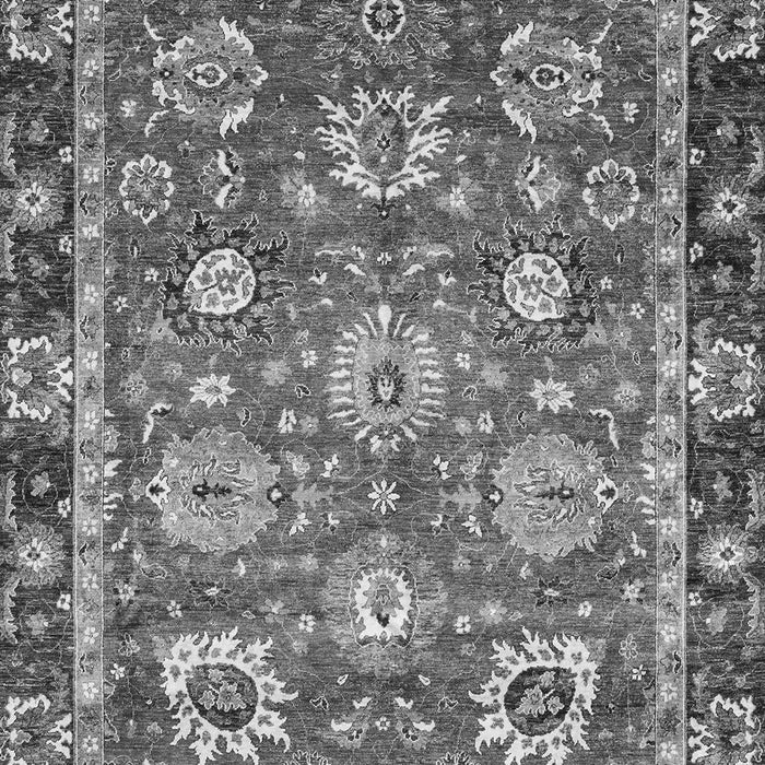 Machine Washable Oriental Gray Traditional Rug, wshabs4087gry