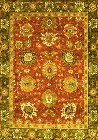 Oriental Yellow Traditional Rug, abs4087yw