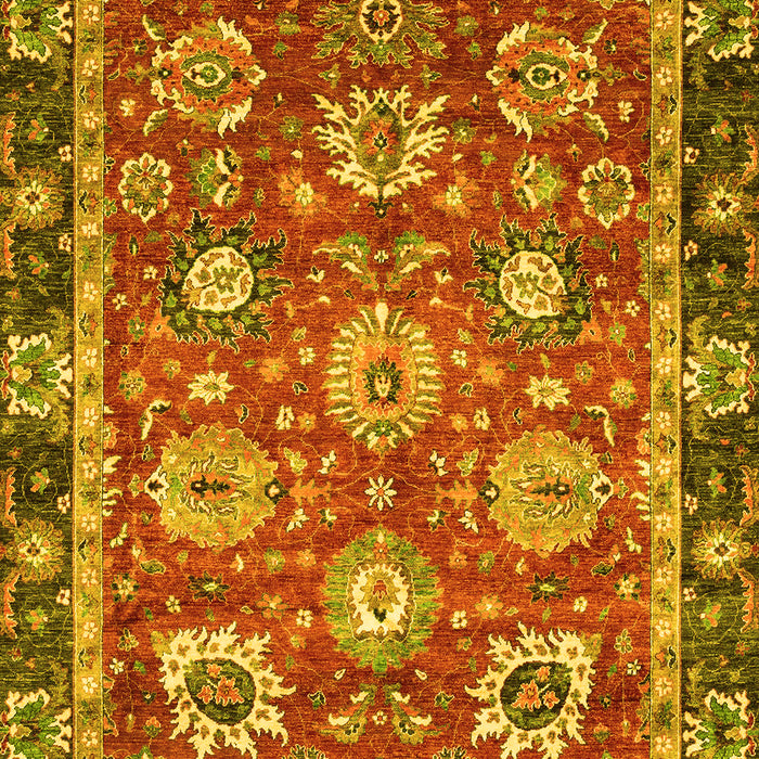Oriental Yellow Traditional Rug, abs4087yw