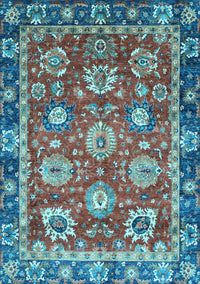 Oriental Light Blue Traditional Rug, abs4087lblu