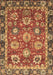 Machine Washable Oriental Brown Traditional Rug, wshabs4087brn