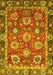 Machine Washable Oriental Yellow Traditional Rug, wshabs4087yw