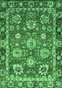 Oriental Emerald Green Traditional Rug, abs4087emgrn