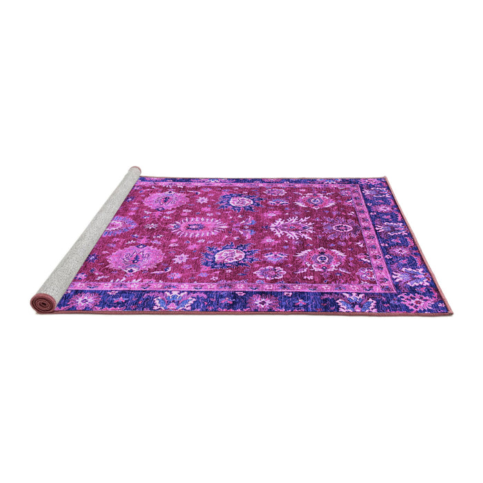 Sideview of Machine Washable Oriental Purple Traditional Area Rugs, wshabs4087pur