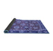 Sideview of Oriental Blue Traditional Rug, abs4087blu