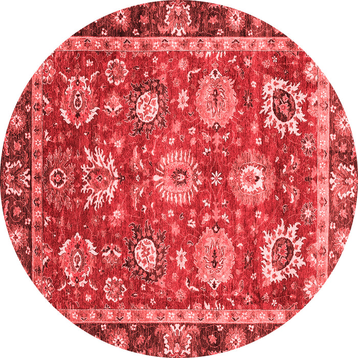 Machine Washable Oriental Red Traditional Rug, wshabs4087red