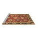 Sideview of Machine Washable Oriental Brown Traditional Rug, wshabs4087brn