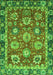 Machine Washable Oriental Green Traditional Area Rugs, wshabs4087grn