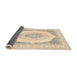 Sideview of Abstract Khaki Gold Modern Rug, abs4088