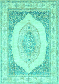 Abstract Turquoise Modern Rug, abs4088turq