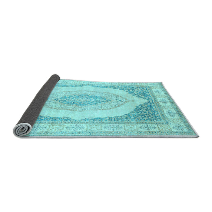 Sideview of Abstract Light Blue Modern Rug, abs4088lblu