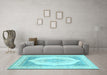 Machine Washable Abstract Light Blue Modern Rug in a Living Room, wshabs4088lblu