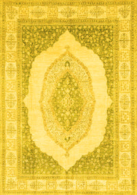 Abstract Yellow Modern Rug, abs4088yw