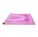 Sideview of Machine Washable Abstract Pink Modern Rug, wshabs4088pnk