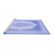 Sideview of Machine Washable Abstract Blue Modern Rug, wshabs4088blu