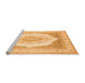 Sideview of Machine Washable Abstract Orange Modern Area Rugs, wshabs4088org