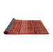 Sideview of Abstract Red Modern Rug, abs4089