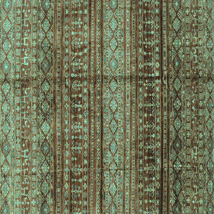 Square Abstract Turquoise Modern Rug, abs4089turq