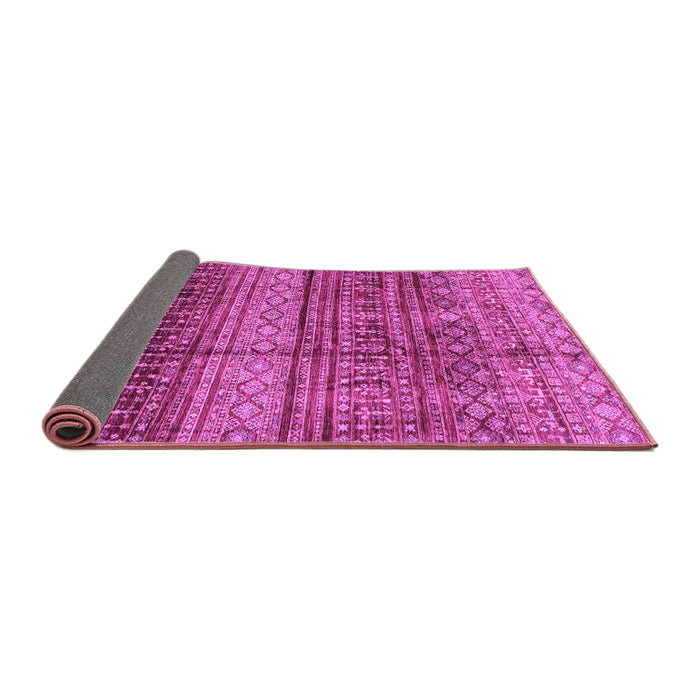 Sideview of Abstract Purple Modern Rug, abs4089pur