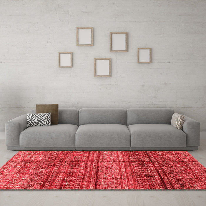 Modern Red Washable Rugs
