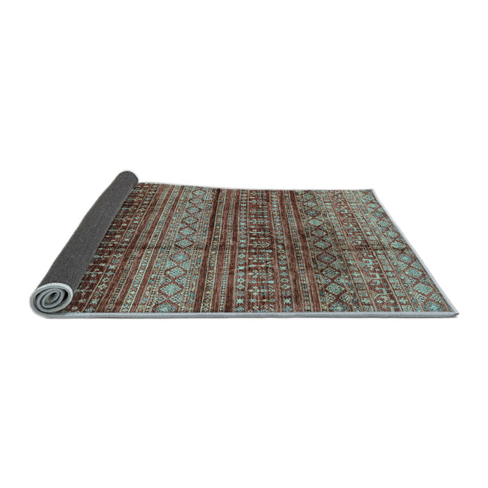 Sideview of Abstract Light Blue Modern Rug, abs4089lblu