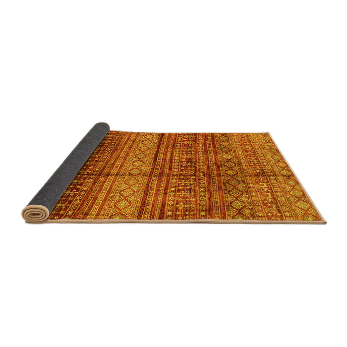 Sideview of Abstract Yellow Modern Rug, abs4089yw