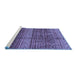 Sideview of Machine Washable Abstract Blue Modern Rug, wshabs4089blu