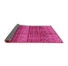 Sideview of Abstract Pink Modern Rug, abs4089pnk