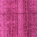 Square Machine Washable Abstract Pink Modern Rug, wshabs4089pnk