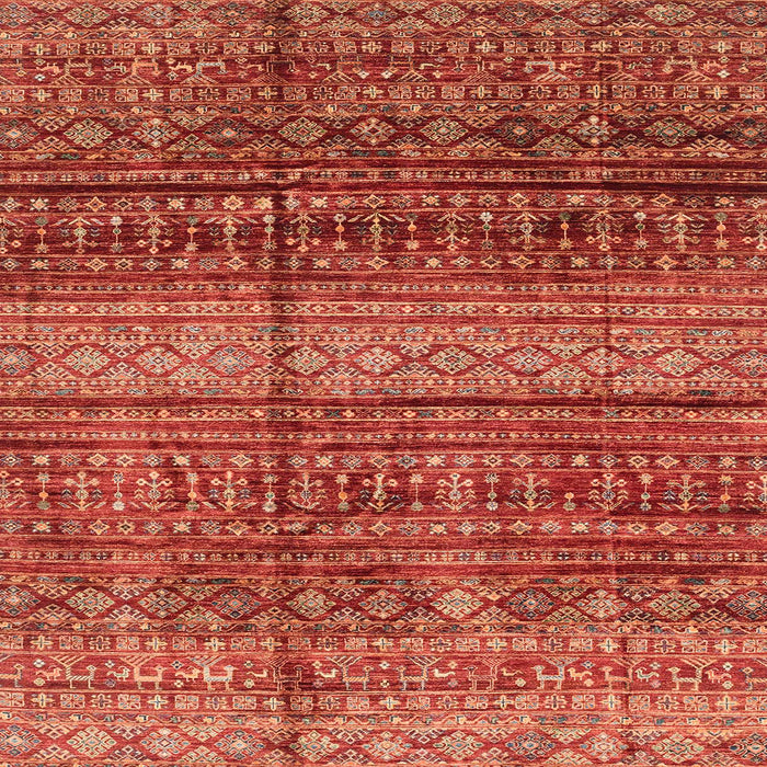 Square Abstract Red Modern Rug, abs4089