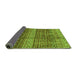 Sideview of Abstract Green Modern Rug, abs4089grn