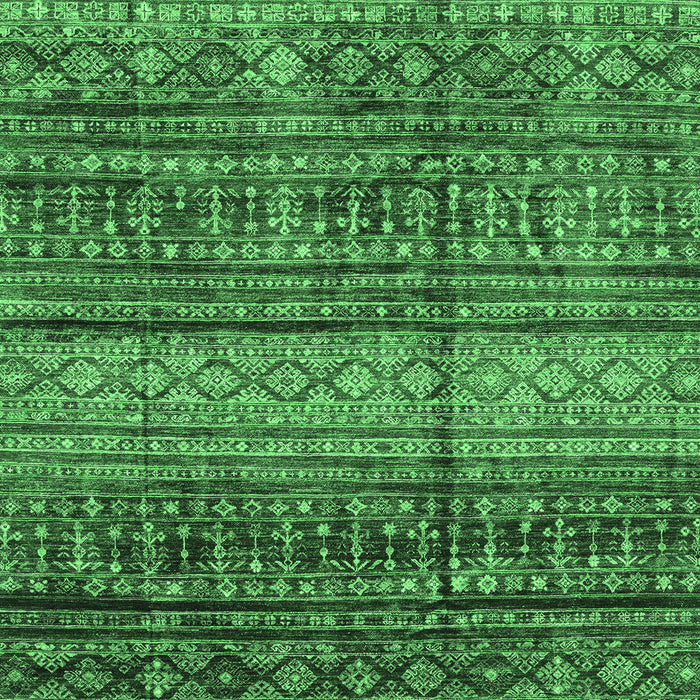 Machine Washable Abstract Emerald Green Modern Area Rugs, wshabs4089emgrn