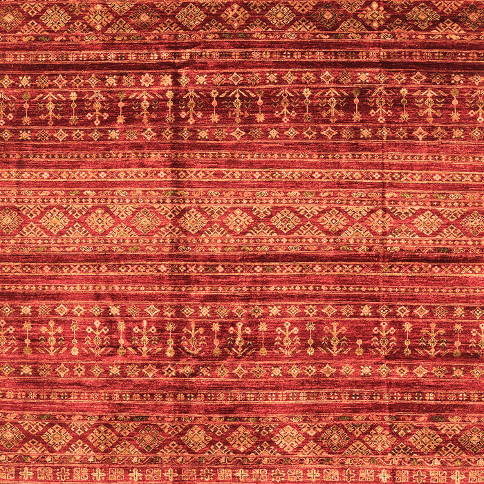 Machine Washable Abstract Orange Modern Area Rugs, wshabs4089org