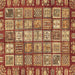 Square Abstract Brown Modern Rug, abs408brn